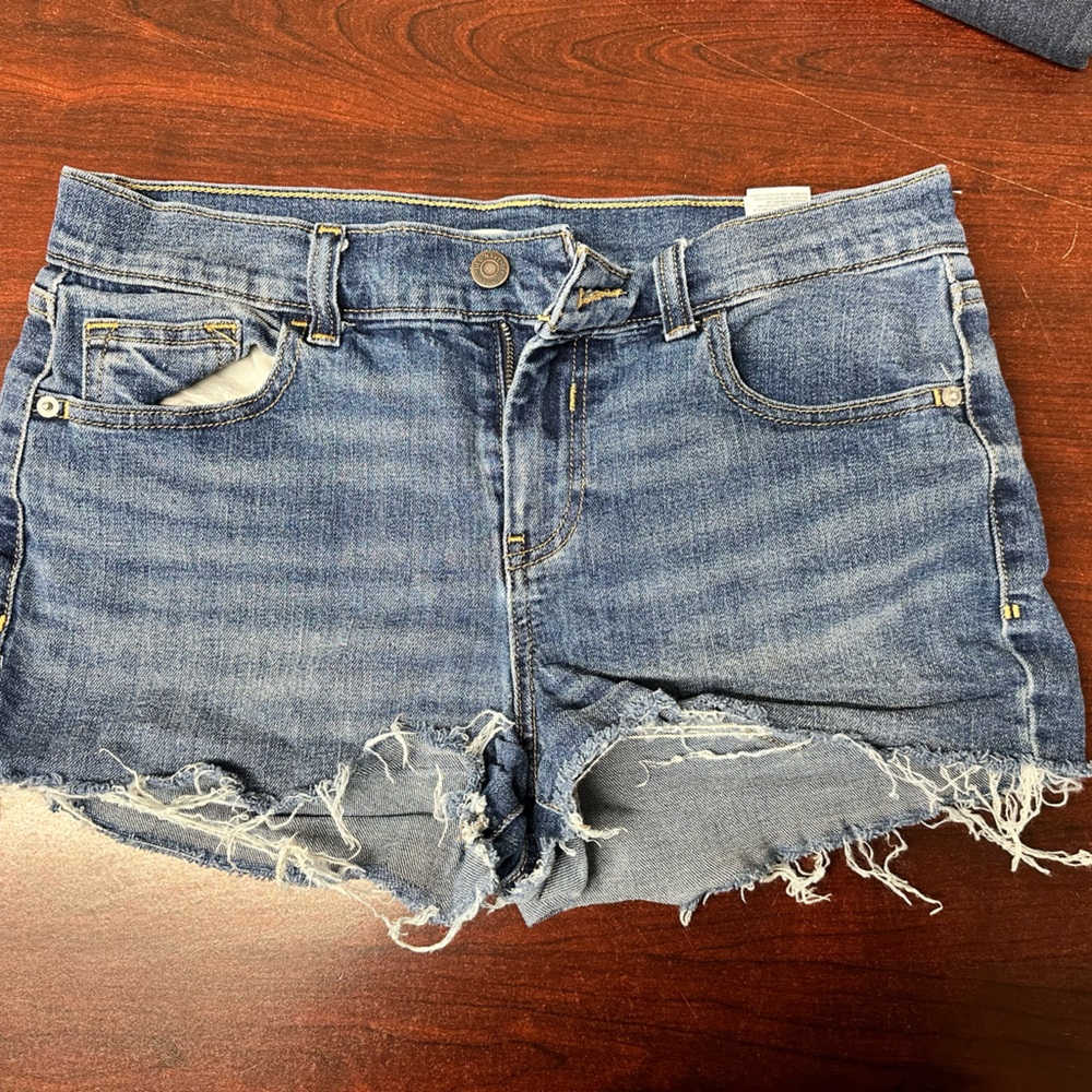 Old Navy Blue Distressed Jean Shorts
